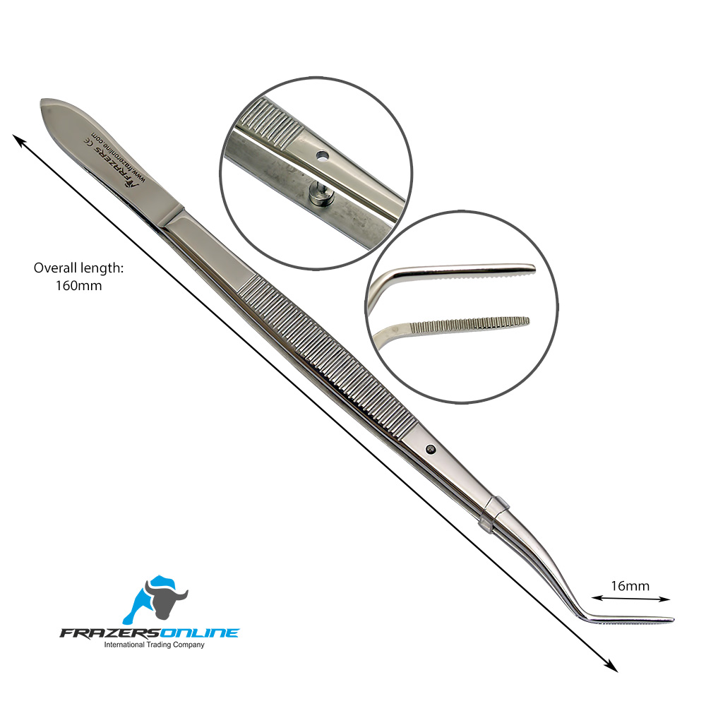 Mariam Tweezers Double Bended 16cm