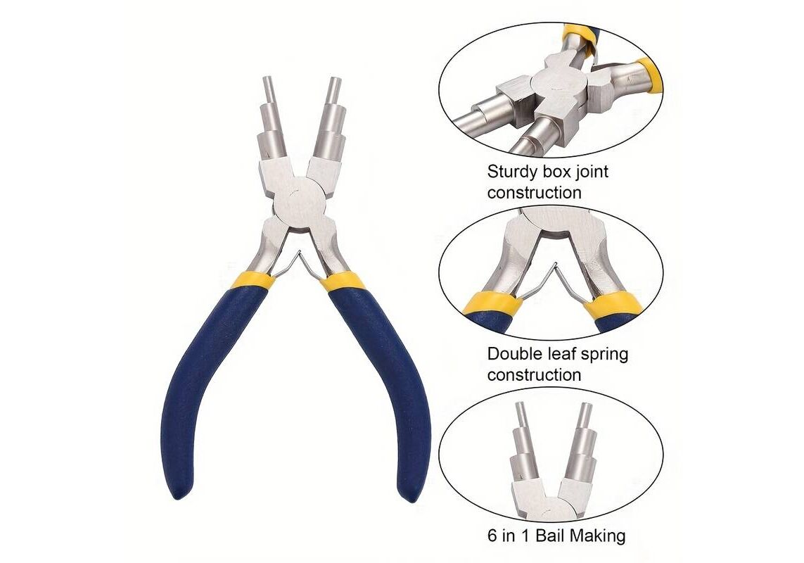 6 in 1 Bail Making Pliers Carbon Steel Wire Looping Pliers for